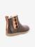 Laarsjes Vetudi KICKERS® voor meisjes bronsbruin+camel goud+metallic marineblauw - vertbaudet enfant 