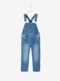 Meisje-Salopet, jumpsuit-Salopetten in jeansstof voor meisjes