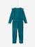 Meisjesjumpsuit in velours, met ruches, donkergroen - vertbaudet enfant 