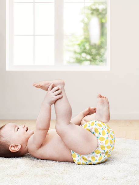 Misolo herbruikbare luier alles-in-één BAMBINO MIO blauw+ZOETE CITROEN - vertbaudet enfant 