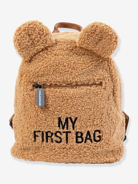 CHILDHOME 'My first bag' Teddy rugzak Beige+Ecru - vertbaudet enfant 