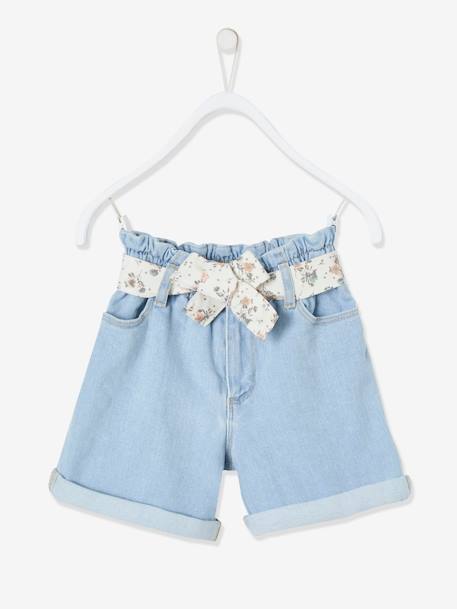 Meisjesshort gebleekt denim - vertbaudet enfant 