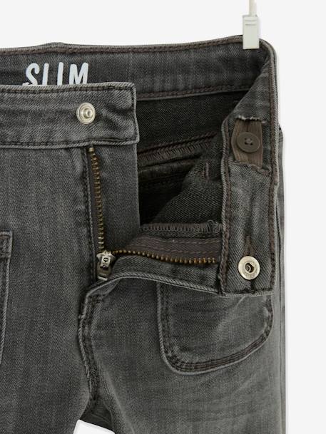 Onverwoestbare meisjesjeans en mooie riem grijs+stone - vertbaudet enfant 