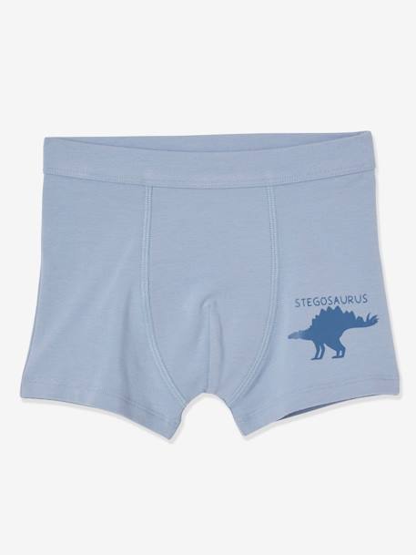 Set van 7 stretchboxers voor jongens Dino's Oeko-Tex® Set ivoor - vertbaudet enfant 