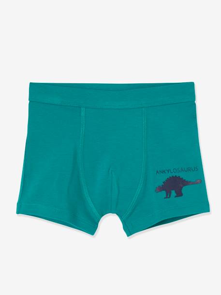 Set van 7 stretchboxers voor jongens Dino's Oeko-Tex® Set ivoor - vertbaudet enfant 