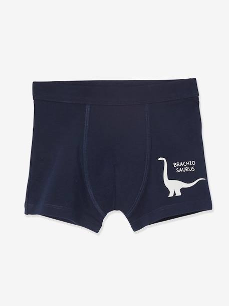 Set van 7 stretchboxers voor jongens Dino's Oeko-Tex® Set ivoor - vertbaudet enfant 