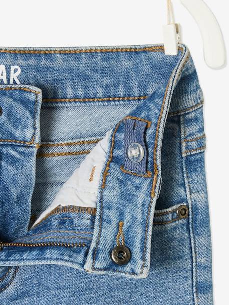 Wijde jongensjeans met used look en rechte pasvorm stone - vertbaudet enfant 