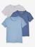 Set van 3 jongens-T-shirts met korte mouwen Set blauw ton sur ton - vertbaudet enfant 