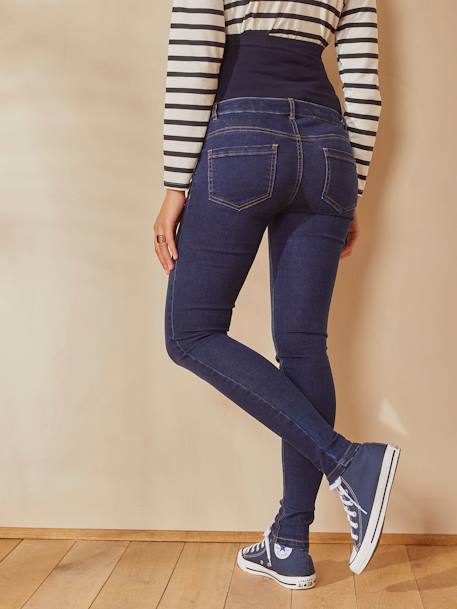 Naadloze skinny zwangerschapsjeans BRUT CF STAAL+GRIJS/ZWART CF SWATCH+Verschoten blauw - vertbaudet enfant 