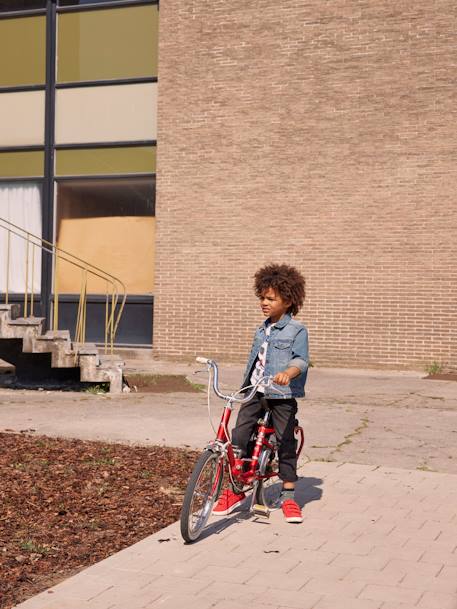 Personaliseerbare 'Waterless' spijkerjack voor jongens stone+zwart denim - vertbaudet enfant 