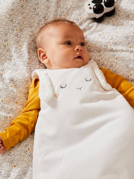 Mouwloze slaapzak in LITTLE SHEEP Oeko-Tex® ecru - vertbaudet enfant 