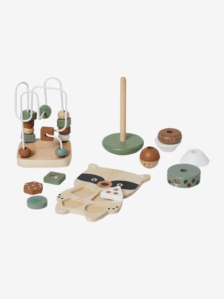 Set met 3 spelletjes GREEN FOREST van FSC®-hout Meerdere kleuren - vertbaudet enfant 