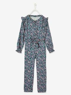 -Gebloemde meisjesjumpsuit