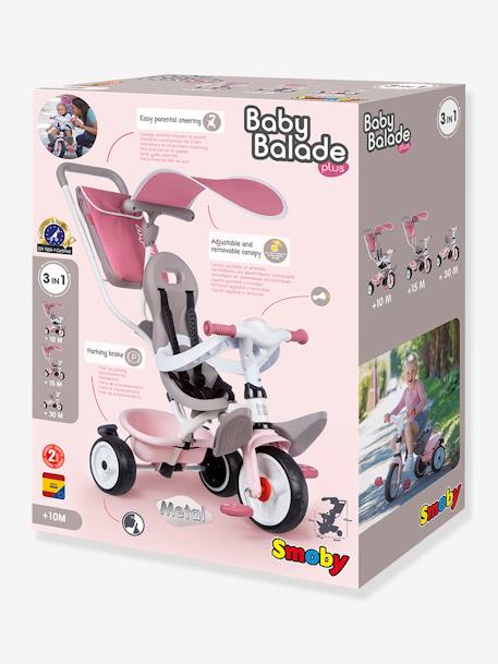 Driewieler Baby Balade plus - SMOBY HEMELBLAUW+ROZE - vertbaudet enfant 