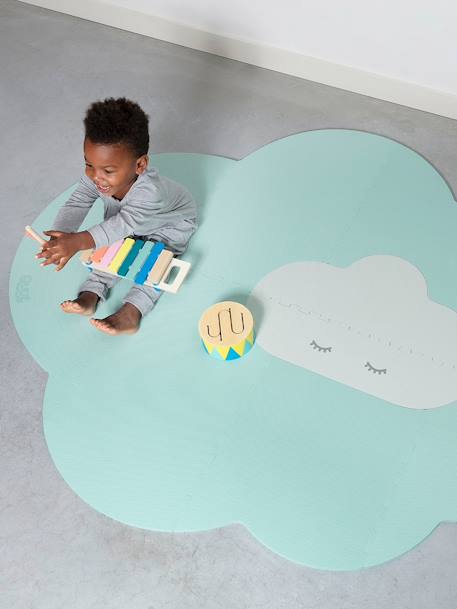 Groot wolken speelkleed - QUUT HEMELBLAUW+MUNTGROEN+POEDERROZE - vertbaudet enfant 