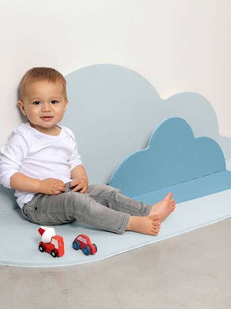 Klein wolken speelkleed - QUUT HEMELBLAUW+PARELGRIJS+POEDERROZE - vertbaudet enfant 