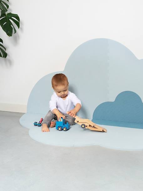 Groot wolken speelkleed - QUUT HEMELBLAUW+MUNTGROEN+PARELGRIJS+POEDERROZE - vertbaudet enfant 