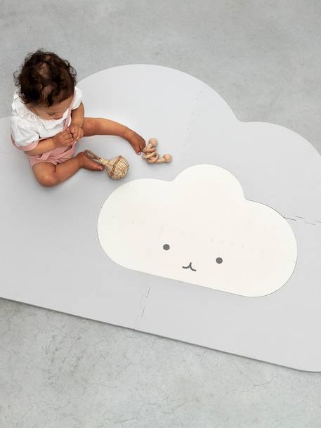 Klein wolken speelkleed - QUUT HEMELBLAUW+PARELGRIJS+POEDERROZE - vertbaudet enfant 