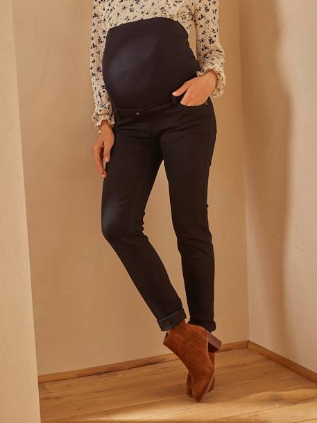 Naadloze slim fit zwangerschapsjeans met band BRUT CF STAAL+DOUBLE STONE CF SWATCH+GRIJS CF SWATCH - vertbaudet enfant 