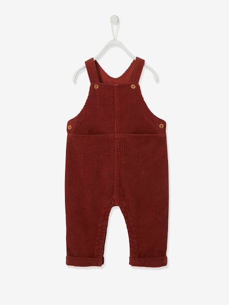 Velours tuinbroek baby jongen olijf+terracotta - vertbaudet enfant 