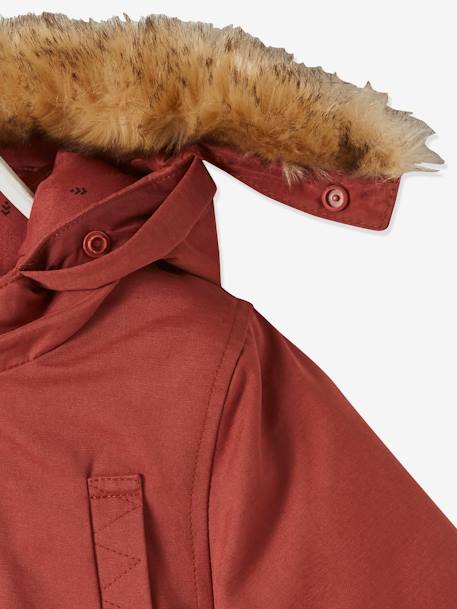 Parka met capuchon voor babymeisje terracotta - vertbaudet enfant 