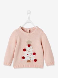 Baby-Kersttrui baby's met pompons