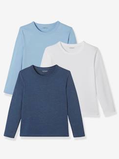 Jongens-Ondergoed-T-shirt-Set van 3 T-shirts voor jongens met lange mouwen Oeko-Tex®