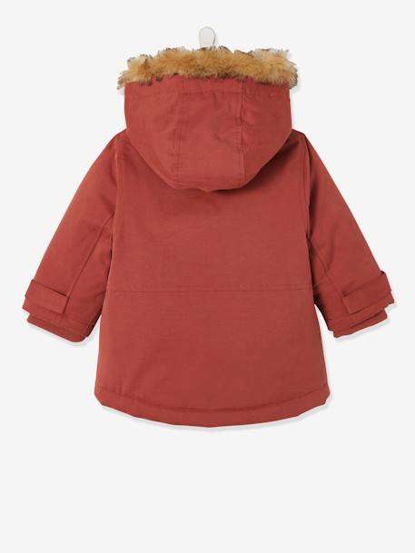 Parka met capuchon voor babymeisje terracotta - vertbaudet enfant 