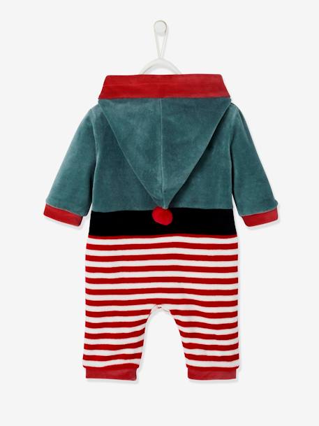 Onesie voor Kerstmis in fluweel baksteenrood - vertbaudet enfant 