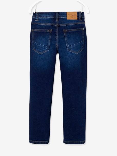 Rechte jeans voor jongens MorphologiK 'waterless' met heupomtrek SMALL RUW DENIM+STONE - vertbaudet enfant 