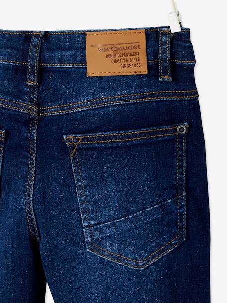 Rechte jeans voor jongens Morphologik met heupomtrek LARGE RUW DENIM+STONE - vertbaudet enfant 