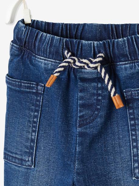 Denim babybroek met elastische tailleband double stone+onbewerkt denim - vertbaudet enfant 