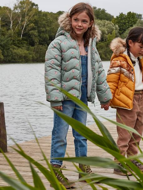 Salopetten in jeansstof voor meisjes STONE - vertbaudet enfant 