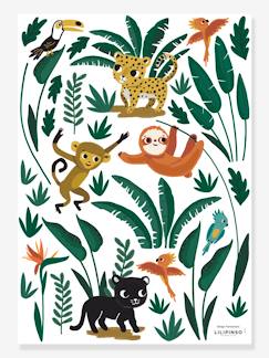 Linnengoed en decoratie-Decoratie-Behang, Sticker-LILIPINSO-stickervel - Kleine Jungledieren