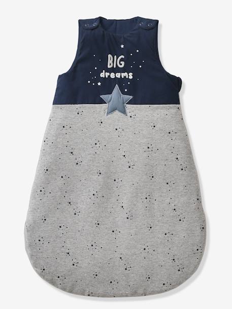 Mouwloze trappelzak BIG DREAMS Oeko Tex® Gechineerd marineblauw/grijs - vertbaudet enfant 