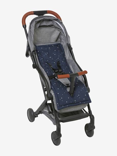 Omkeerbare bescherming voor zitting kinderwagen Hartjesprint+marine met sterrenprint - vertbaudet enfant 