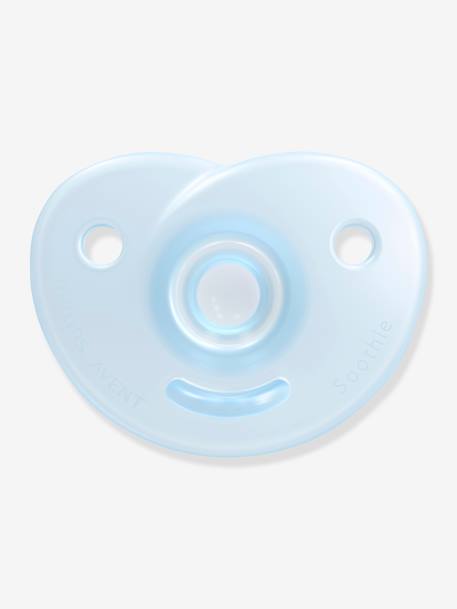 Set van 2 fopspenen voor pasgeborene van Philips AVENT Soothie C 1/2 ur Lichtblauw + blauw+Zachtroze + framboosroze - vertbaudet enfant 