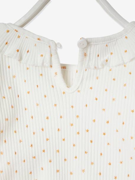 Babyset kerstcadeau T-shirt met sterren en tule rokje ivoor met print - vertbaudet enfant 