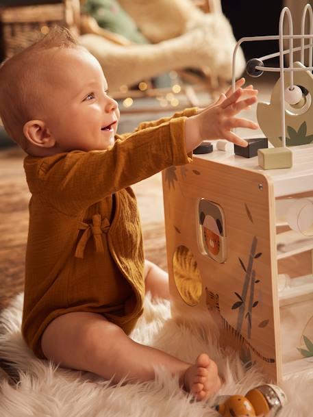 Grote houten multi-activiteitenkubus HANOÏ meerkleurig - vertbaudet enfant 