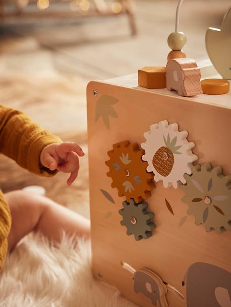 Grote houten multi-activiteitenkubus HANOÏ meerkleurig - vertbaudet enfant 