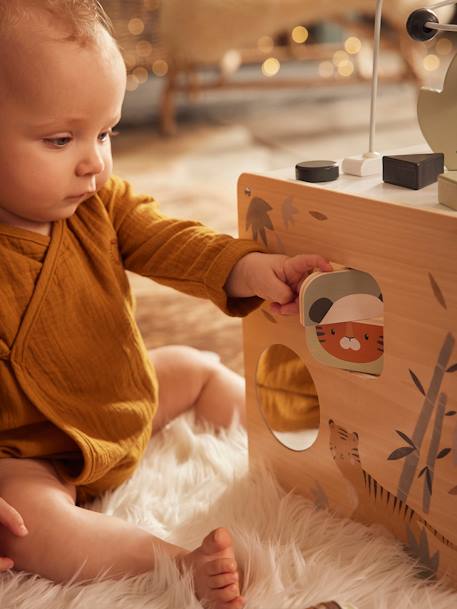 Grote houten multi-activiteitenkubus HANOÏ meerkleurig - vertbaudet enfant 