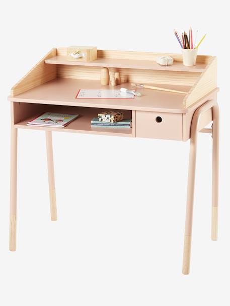 Basisschoolbureau LIGNE AMAZONE GROEN+hemelsblauw+Roze - vertbaudet enfant 