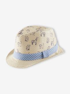 Baby-Oeko Tex® jongens borsalino met stro-look