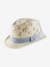 Oeko Tex® jongens borsalino met stro-look Naturel met print - vertbaudet enfant 