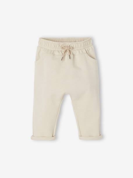 Babybroek uit molton voor jongens baksteen+donker lindegroen+gechineerd lichtgrijs+karamel+leiblauw+Marine grijs+zandbeige - vertbaudet enfant 