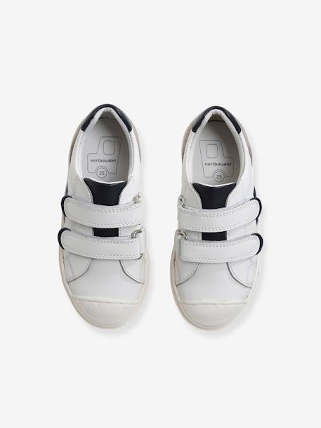 Leren jongens sneakers kleutercollectie wit - vertbaudet enfant 