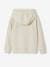 Sweater met rits, capuchon en strepen Gechineerd beige - vertbaudet enfant 