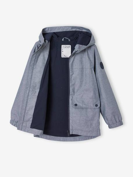 Waterdicht jongenswindjack van waterafstotende chambray CHAMBRAY - vertbaudet enfant 