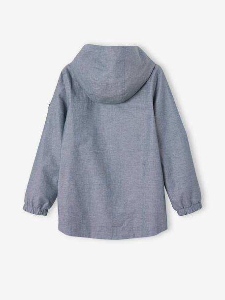 Waterdicht jongenswindjack van waterafstotende chambray CHAMBRAY - vertbaudet enfant 