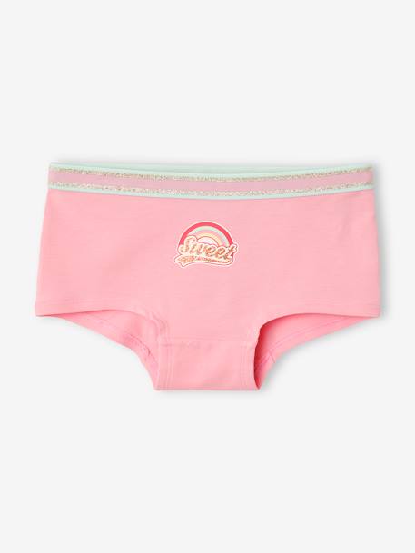 Set van 5 shorties voor meisjes Oeko-Tex® Blauwe en roze set - vertbaudet enfant 